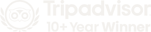 Tripadvisor 10+ Year Winner award logo featuring the iconic owl icon.
