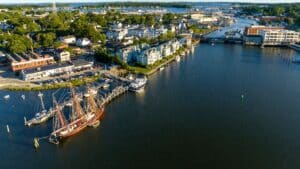 Mystic Seaport Museum Drone Image