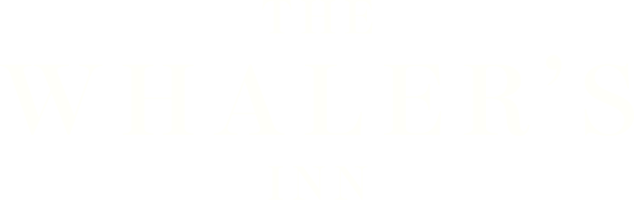 The Whaler's Inn logo featuring white serif text on a black background.