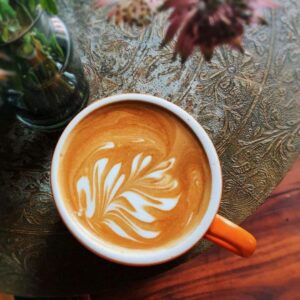 Latte art at Junk N' Java 